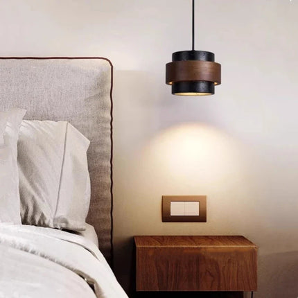 Suspension LED en pierre naturelle travertin noire, luminaire décoratif E27 réglable