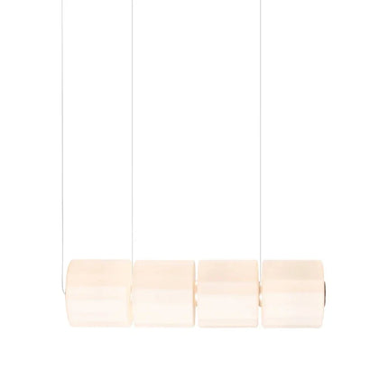 Suspension verre fumé gris design nordique LED pour salon et restaurant