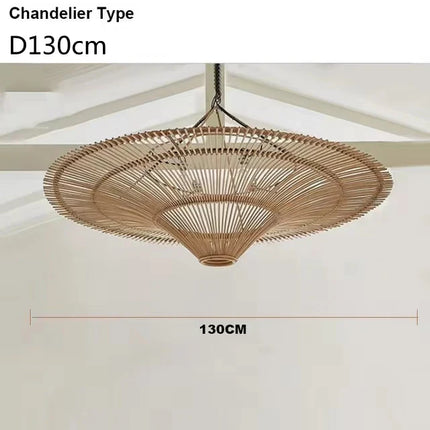 Suspension en rotin tressé à la main, lumière chaude pour salon et restaurant
