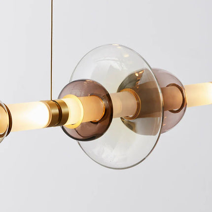 Suspension LED en verre au design canadien, luminaire décoratif pour salon et cuisine