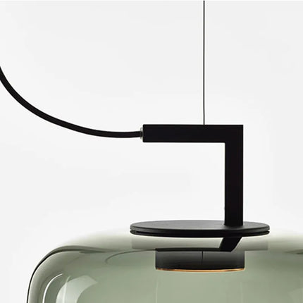 Suspension BROKIS Double en Verre Nordique, Luminaire Art Déco Chrome Poli