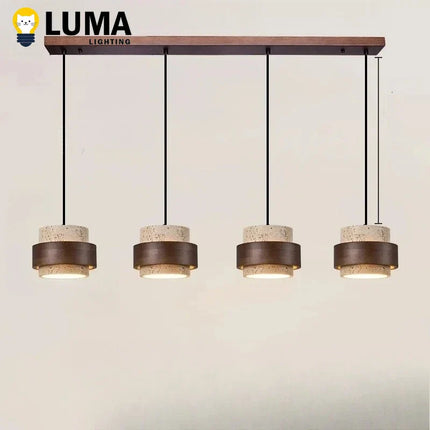 Suspension en pierre de grotte Wabi Sabi, lustre travertin jaune, lumière chaleureuse E27