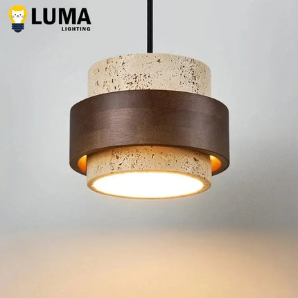 Suspension en pierre de grotte Wabi Sabi, lustre travertin jaune, lumière chaleureuse E27