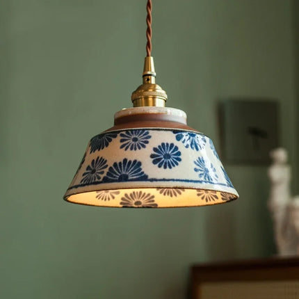 Suspension LED 4W en céramique style nordique moderne pour salon et salle à manger