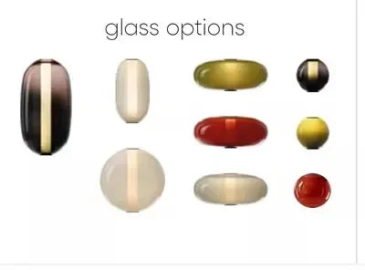 Suspension chevet design italien en verre coloré pour ambiance cosy