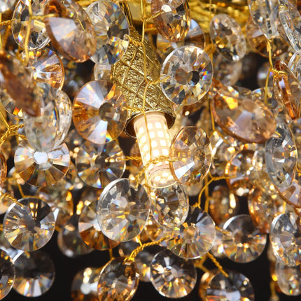 Suspension lustre cristal luxe pour salle à manger et cuisine