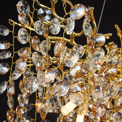 Suspension lustre cristal luxe pour salle à manger et cuisine