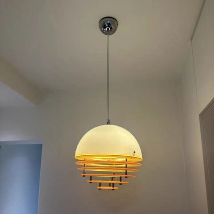 Suspension Bauhaus en acrylique, lumière chaude d’ambiance, style moderne