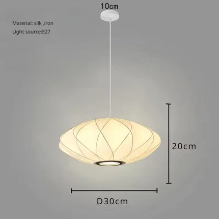 Suspension LED en soie design danois, luminaire d’intérieur haut de gamme
