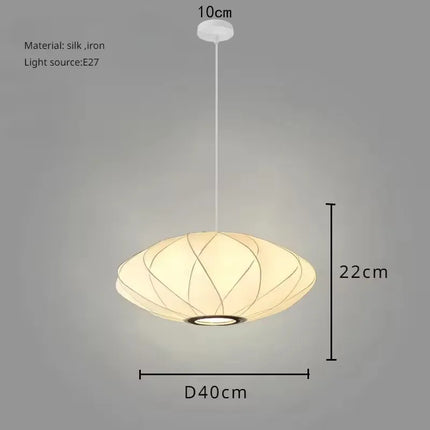 Suspension LED en soie design danois, luminaire d’intérieur haut de gamme