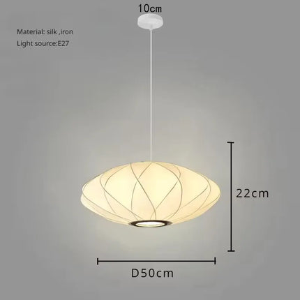 Suspension LED en soie design danois, luminaire d’intérieur haut de gamme