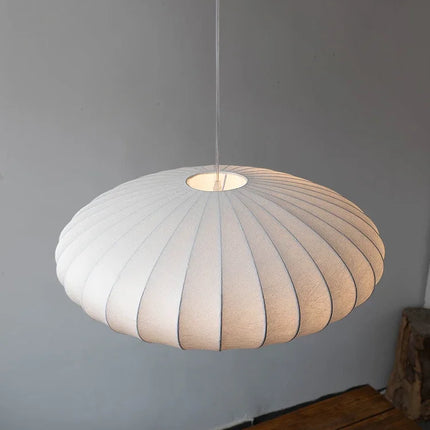 Suspension en soie Wabi Sabi moderne E27 LED pour salon et salle à manger