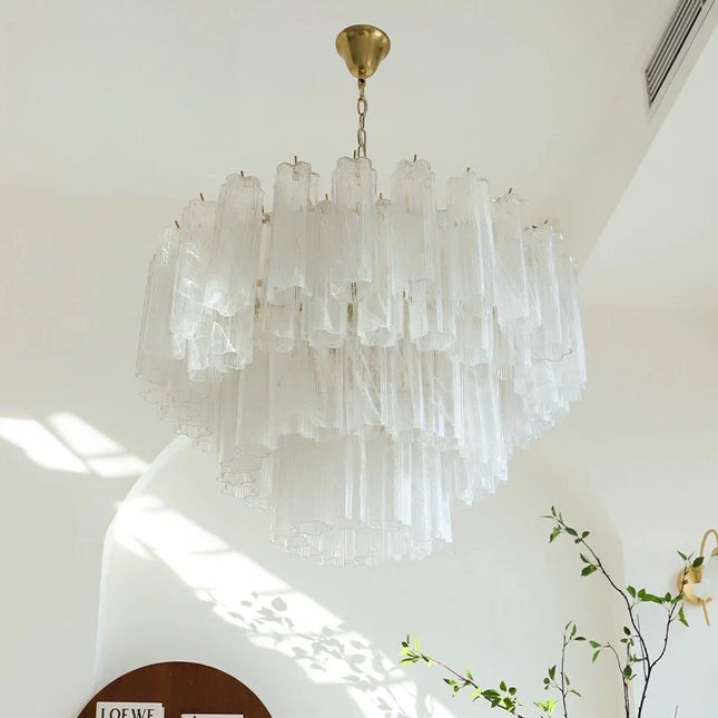 Suspension lustre verre Murano italien vintage pour salon et hôtel