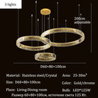 D60 80 100cm B / Chrome Lumière Corps / Lumière chaude 3000k