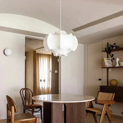 Suspension Wabi Sabi en Soie Japonaise, Luminaire d’Ambiance pour Salon et Chambre
