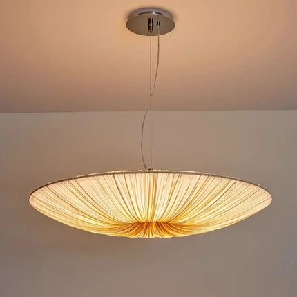 Suspension Japonaise Wabi Sabi en tissu LED pour salon et chambre nordique