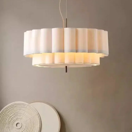 Suspension en tissu japonais Wabi Sabi, lumière chaude pour salon et chambre
