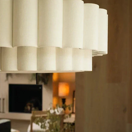Suspension en tissu japonais Wabi Sabi, lumière chaude pour salon et chambre
