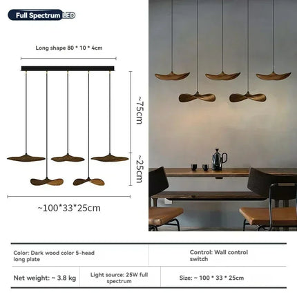 Suspension japonaise Lotus Wabi Sabi en bois massif, lumière chaude pour escalier design duplex