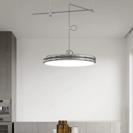 Suspension moderne en métal chromé pour salle à manger et bureau