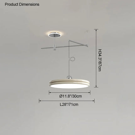 Suspension moderne en métal chromé pour salle à manger et bureau