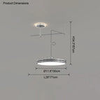 Diamètre30cm Argent / Dimmable avec télécommande
