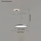 Diamètre40cm Argent / Dimmable avec télécommande
