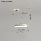 Diamètre50cm Blanc / Dimmable avec télécommande