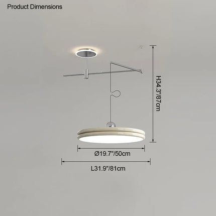 Suspension moderne en métal chromé pour salle à manger et bureau