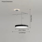 Diamètre50cm Noir / Dimmable avec télécommande
