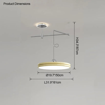 Suspension moderne en métal chromé pour salle à manger et bureau