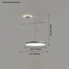 Diamètre50cm Argent / Dimmable avec télécommande