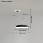 Diamètre30cm Noir / Dimmable avec télécommande
