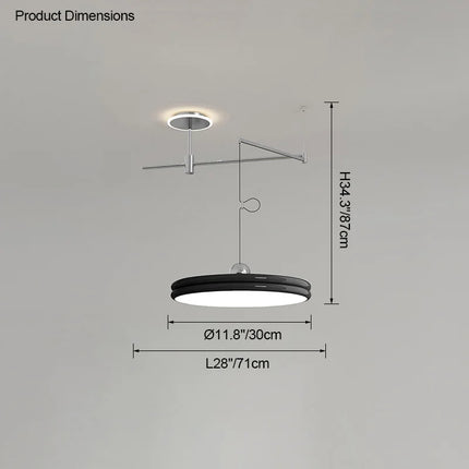 Suspension moderne en métal chromé pour salle à manger et bureau