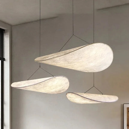 Suspension Tense LED nordique en soie tricotée à la main, lumière réglable