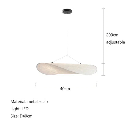 Suspension Tense LED nordique en soie tricotée à la main, lumière réglable