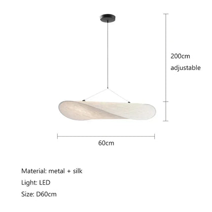 Suspension Tense LED nordique en soie tricotée à la main, lumière réglable