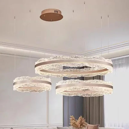 Suspension LED moderne en acrylique pour salon et salle à manger haut de gamme