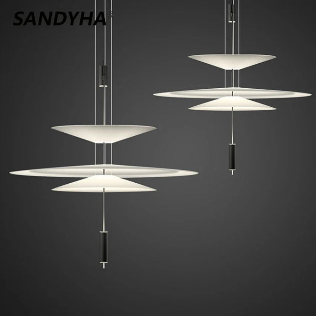 Suspension moderne style soucoupe volante en acrylique LED pour intérieur