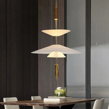 Suspension moderne style soucoupe volante en acrylique LED pour intérieur