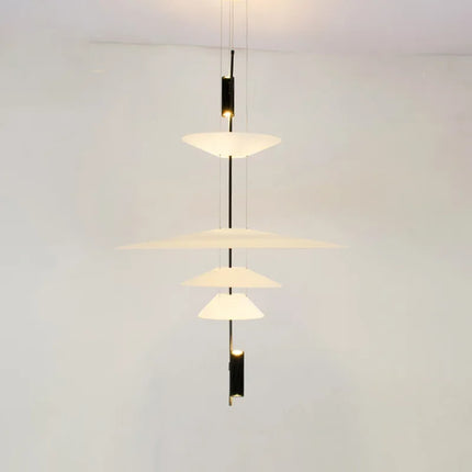 Suspension moderne style soucoupe volante en acrylique LED pour intérieur