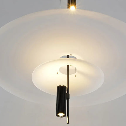 Suspension moderne style soucoupe volante en acrylique LED pour intérieur