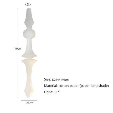 Suspension Akari en papier de riz blanc, lampe japonaise pour salle à manger et escalier