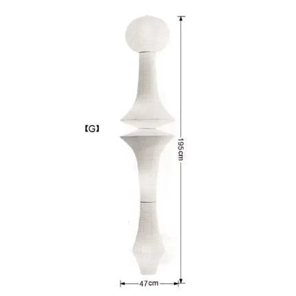 Suspension Akari en papier de riz blanc, lampe japonaise pour salle à manger et escalier