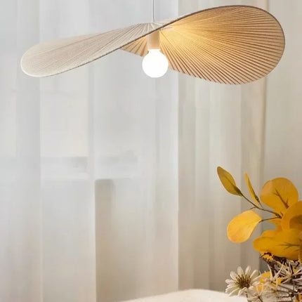 Suspension LED nordique en tissu crème, lumière chaleureuse pour salon et salle à manger