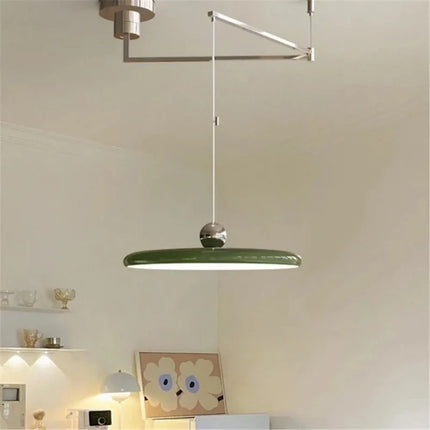 Suspension LED rotative nordique en fer blanc pour salon et chambre