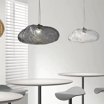 Suspension LED en verre style nordique pour salon et cuisine