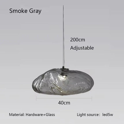Suspension LED en verre style nordique pour salon et cuisine