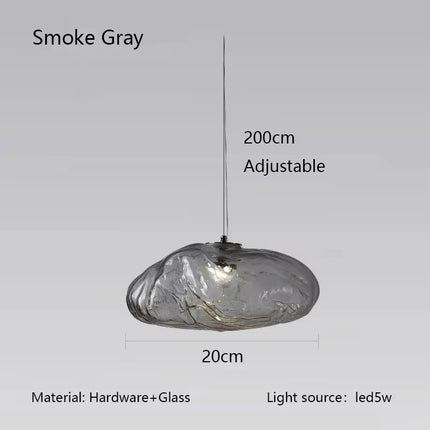 Suspension LED en verre style nordique pour salon et cuisine
