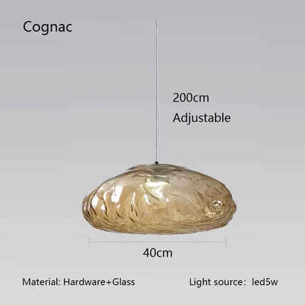 Suspension LED en verre style nordique pour salon et cuisine
